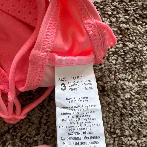 Seafolly Kids Girl Sweet summer Ruffle Two-Piece Tankini Swimsuit Coral Pink 3 - Picture 8 of 8